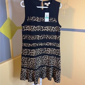 MICHEAL KORS WOMENS SIZE LARGE Leopard Print Dress.